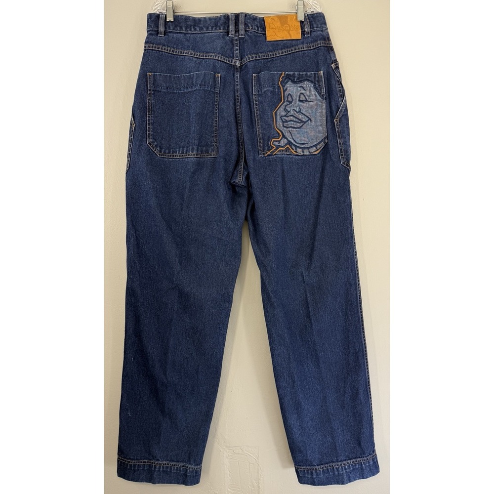 Platinum Fubu Fat Albert Baggy Jeans Men's Actual 35 (tagged 36) Streetwear Y2K - Picture 4 of 14